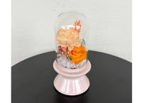 【お供えグラスアレンジ　陶器ピンク】