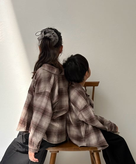 再入荷【即納】 mocha check shirts ( brown / black )