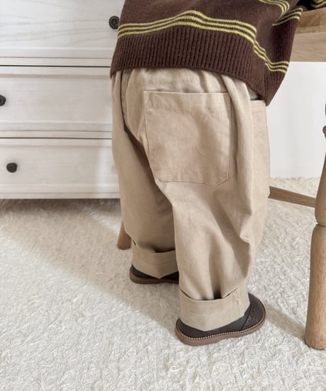 【即納】 daily pants ( brown / beige )