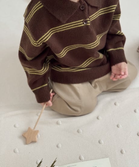 【即納】 retro border knit