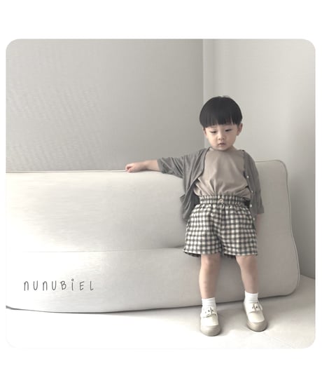 【即納】 checkerboard pants ( brown / gray )
