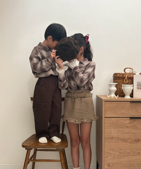 【即納】 daily pants ( brown / beige )