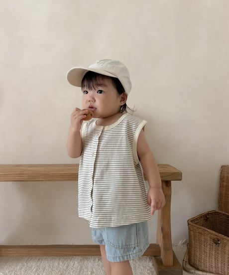 【即納】 border tanktop