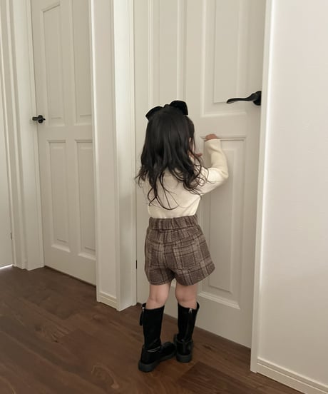 【即納】 mellow frill knit tops