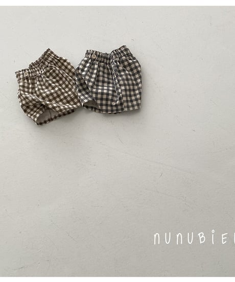 【即納】 checkerboard pants ( brown / gray )