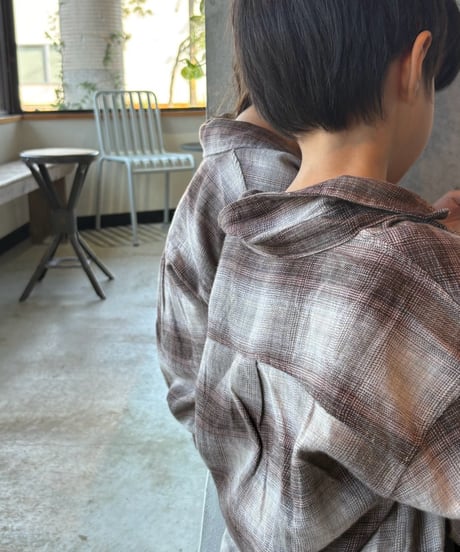 再入荷【即納】 mocha check shirts ( brown / black )