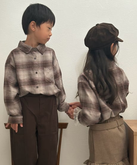 再再入荷 【即納】 classic belt skirt ( beige / charcoal gray )