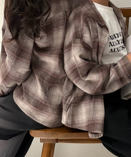 再入荷【即納】 mocha check shirts ( brown / black )
