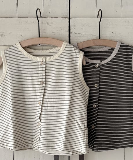 【即納】 border tanktop