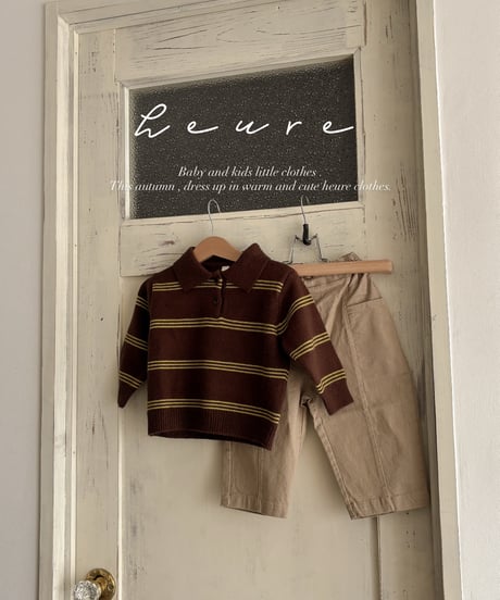 【即納】 retro border knit