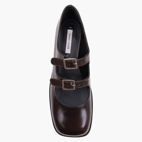 Mary Jane Double Strap Welt In Brushed Brown / Sandy Liang