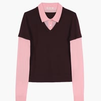 Lottie Sweater Burgundy Pink / Sandy Liang
