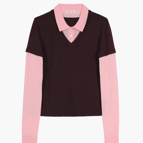 Lottie Sweater Burgundy Pink / Sandy Liang