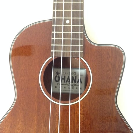 Ohana(オハナ)　TK-35GCE　テナーウクレレ　マホガニー　ピックアップ付　カッタウェイ仕様