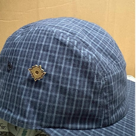 geek Recycled Plaid Long Bill Cap x IN_PUT_OUT Pins Set
