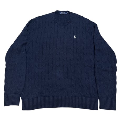 Polo Ralph Lauren One Point Pony Cotton ケーブル Knit