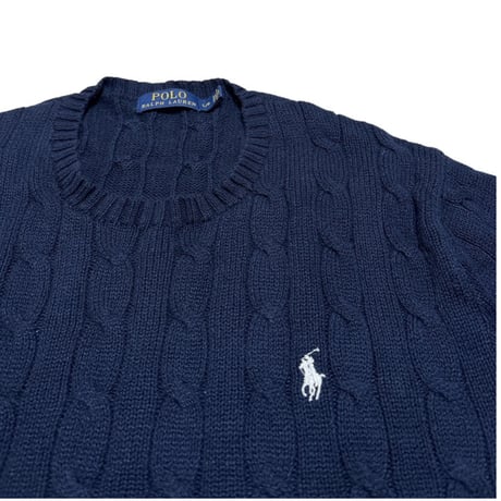 Polo Ralph Lauren One Point Pony Cotton ケーブル Knit