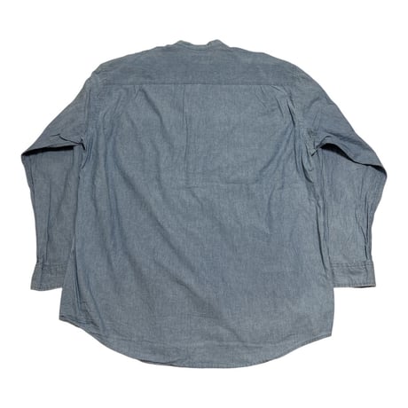 Eddie Bauer スタンドカラー シャンブレー L/S シャツ (白タグ)
