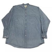 Eddie Bauer スタンドカラー シャンブレー L/S シャツ (白タグ)