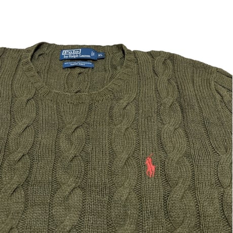 Polo Ralph Lauren One Point Pony Cotton ケーブル Knit 2