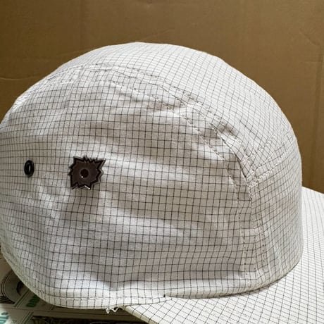 geek Recycled Plaid Long Bill Cap x IN_PUT_OUT Pins Set