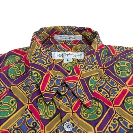 PERRY ELLIS 総柄 S/Sシャツ 2