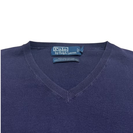 Polo Ralph Lauren V-Neck One Point Pony Cotton Knit 2