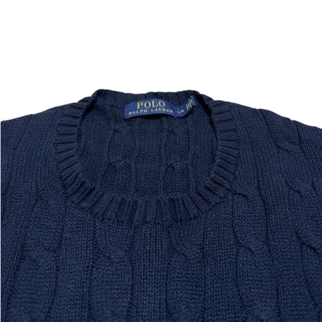 Polo Ralph Lauren One Point Pony Cotton ケーブル Knit