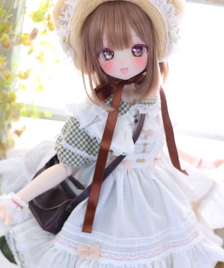 受注生産予約枠『ナナイロテントウ』ハニベア・ピクニックセット(レッド/グリーン/ブラウン)｜MDD・ 1/4TinyFox PEKO・KUMAKO/お届け目安：4か月後以降