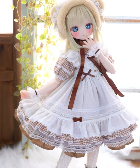 受注生産予約枠『ナナイロテントウ』ハニベア・ピクニックセット(レッド/グリーン/ブラウン)｜MDD・ 1/4TinyFox PEKO・KUMAKO/お届け目安：4か月後以降