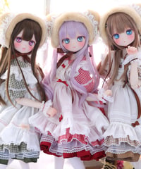 受注生産予約枠『ナナイロテントウ』ハニベア・ピクニックセット(レッド/グリーン/ブラウン)｜MDD・ 1/4TinyFox PEKO・KUMAKO/お届け目安：4か月後以降