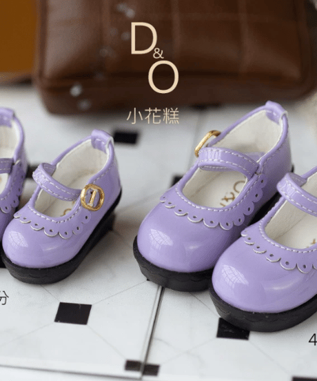 1/6スケールドール用シューズ ローファータイプ 紫purple：お届け目安1週間