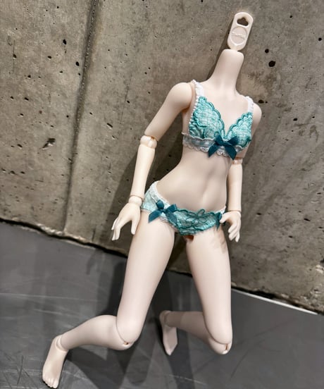 【数量限定】1/4TinyFoxPEKO体用!! aile d'ore(エルドール)下着上下セット WhiteGreenRed 1/4ドール用インナー 【お届け目安:12月～】【2027カレンダー付】