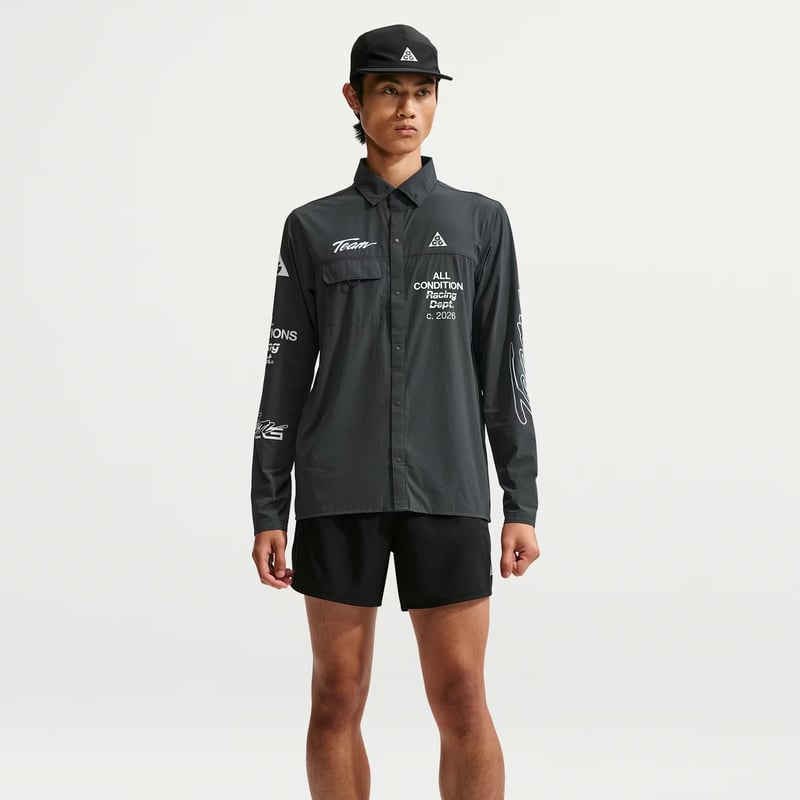 ACG ボタンアップ ロングスリーブ グラフィック トレイルランニング