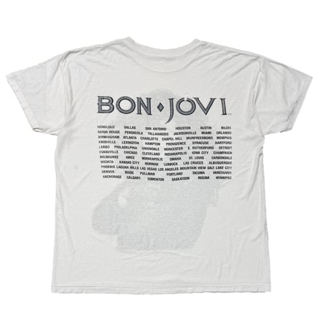BON JOVI 1988 PORTRAIT BACK YOUR WHITE FITS XL 9991