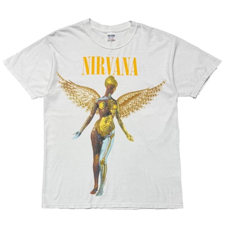 NIRVANA Y2K IN UTERO WHITE GILDAN FITS XL 3475