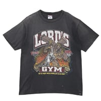LORD'S GYM NO SWEAT NOT BY MIGHT NOR BY POWER BLACK SOFTEE LARGE 0969