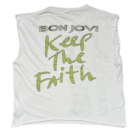 BON JOVI KEEP THE FAITH SLEEVELESS 1992 FITS XL 6667
