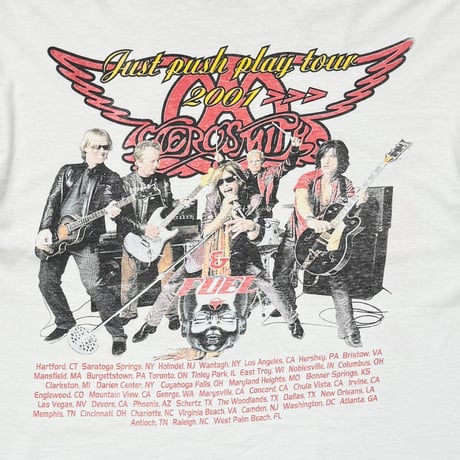 AEROSMITH SORAYAMA 2001 JUST PUSH PLAY TOUR WHITE FITS XL 1168