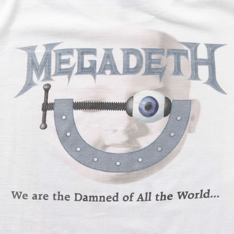 MEGADETH WE ARE TJE DAMNED OF ALL THE WORLD... 1994 GIANT BY TULTEX LARGE 7734
