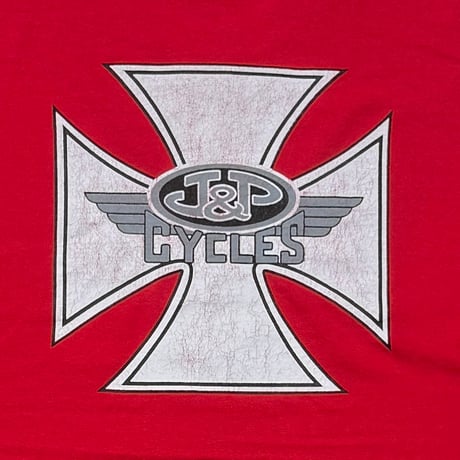 OLD & VINTAGE J&P CYCLES CHOPPERS TIL YOU DIE LS RED GILDAN XXL 8936