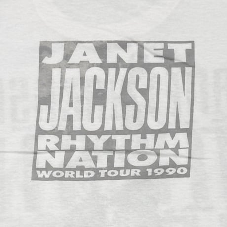 JANET JACKSON RHYTHM NATION WORLD TOUR 1990 WHITE HANES LARGE 1709