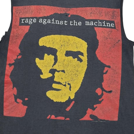 RAGE AGAINST THE MACHINE CHE GUEVARA BLACK YELLOW TEXT SLEEVELESS FADE FITS MEDIUM 1244
