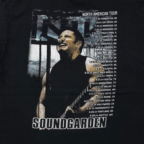 NINE INCH NAILS × SOUNDGARDEN NORTH AMERICAN TOUR 2014 FRONT BOX LOGO  FITS XL 8210