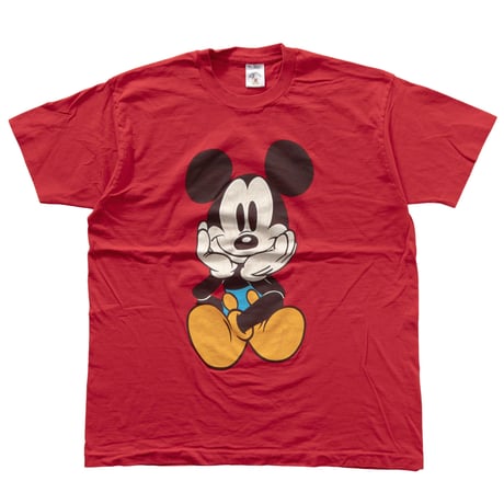 DISNEY VINTAGE BLUE PANT MICKEY LINK PRINT RED XL 0384