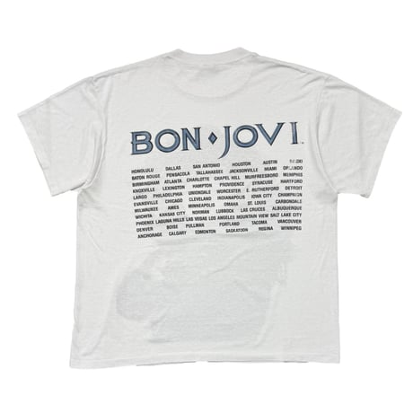 BON JOVI 1988 PORTRAIT BACK TOUR WHITE SPRING FORD XXL 0404