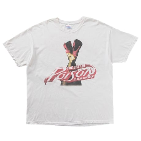 POISON THE BEST OF POISON 20 YEARS OF ROCK WHITE HANES XL 1098