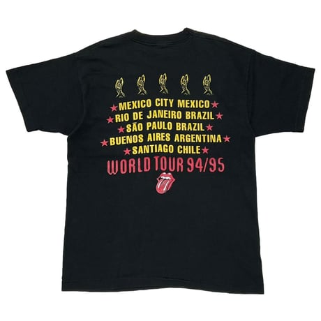 THE ROLLING STONES VOODOO LOUNGE YELLOW PRINT FRUIT OF THE LOOM LARGE 1346