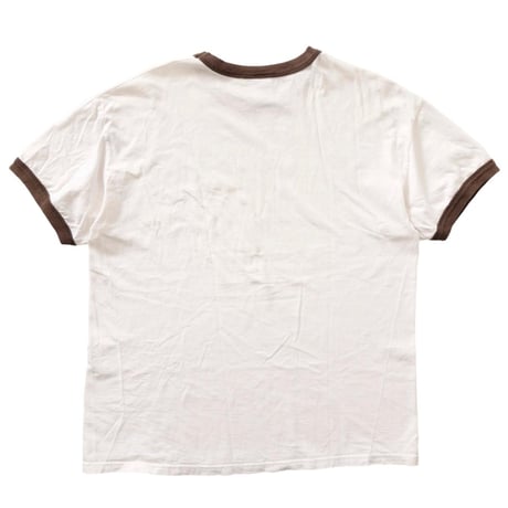 OLD&VINTAGE SMILE HAVE A NICE DAY!! RINGER WHITE GILDAN LARGE 0872