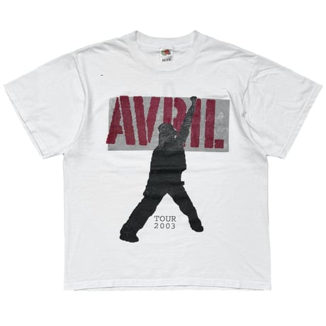 AVRIL LAVIGNE 2003 TOUR WHITE FRUIT OF THE LOOM LARGE 0623